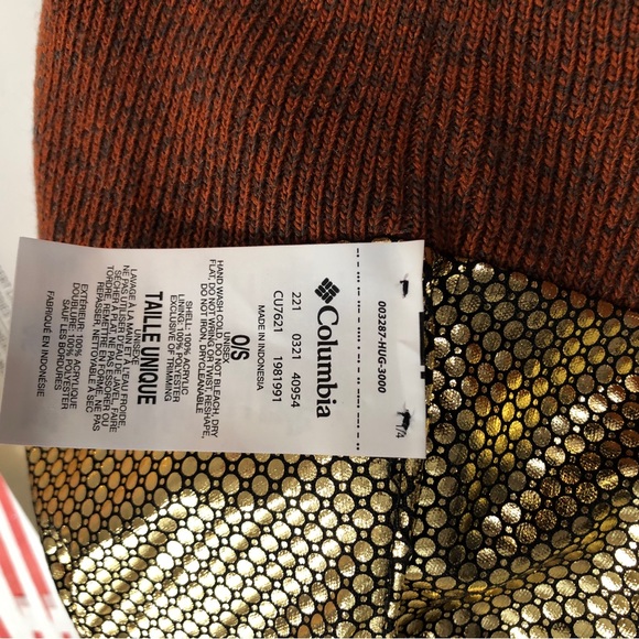 Colombia Omni Heat beanie hat super warm heather rust and slate gray o/s unisex - Picture 7 of 7